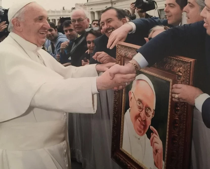 Cuadro sobre lienzo del Papa Francisco