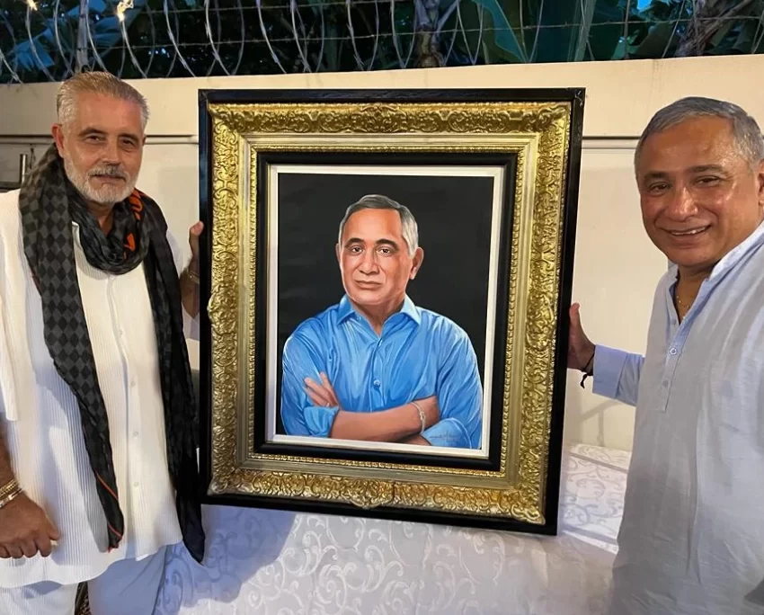 Retrato de Óleo sobre lienzo del Primer ministro de Belice